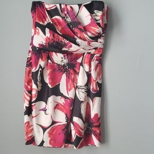 Strapless floral dress